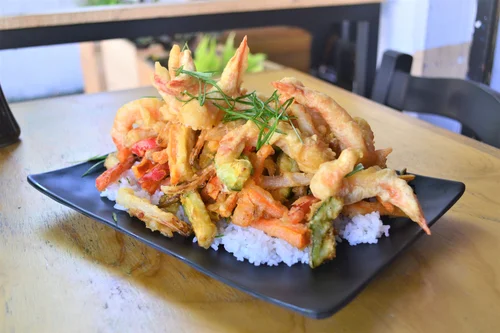 Verdura Tempura y Camarones Tempura