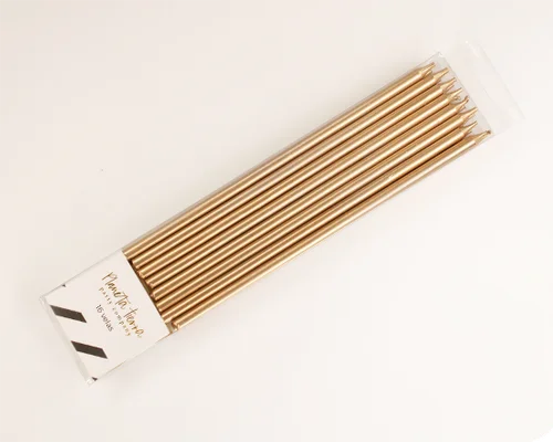 Velita Metalica Dorada /16pz