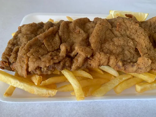 Milanesa al plato con fritas