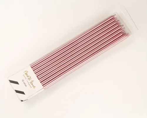 Velita Metalica Rosa /16pz