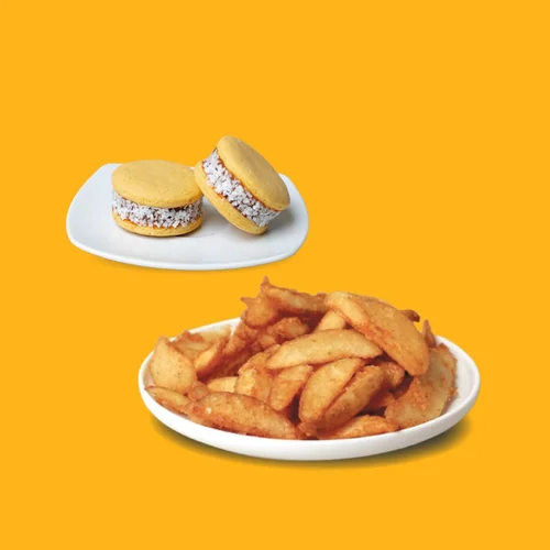 Papas Gauchas + 2 alfajores